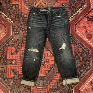 LOFT boyfriend distressed jeans